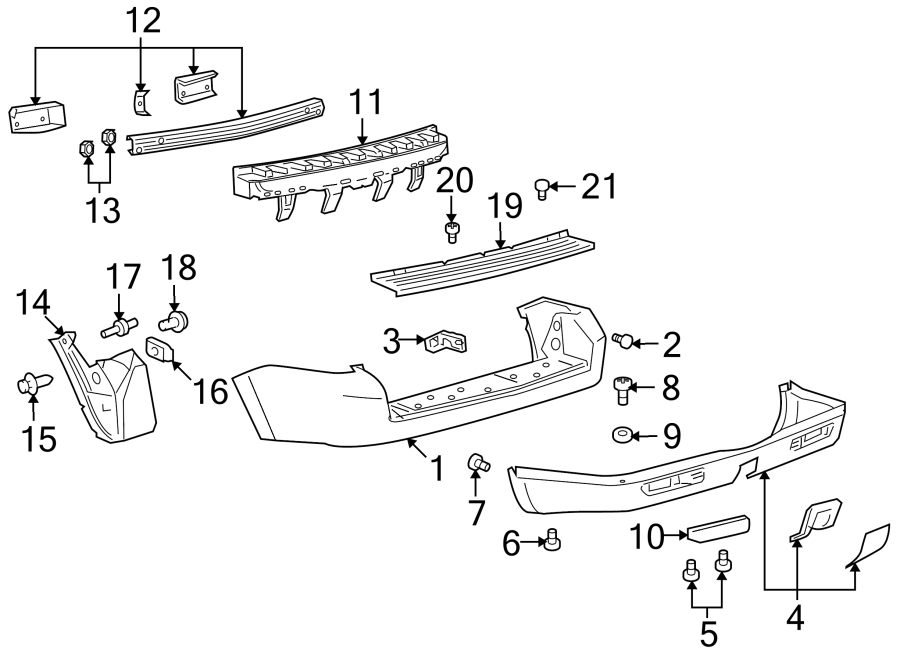 Mazda Tribute Bumper Guide (Right, Rear). Retainer, Installation ...