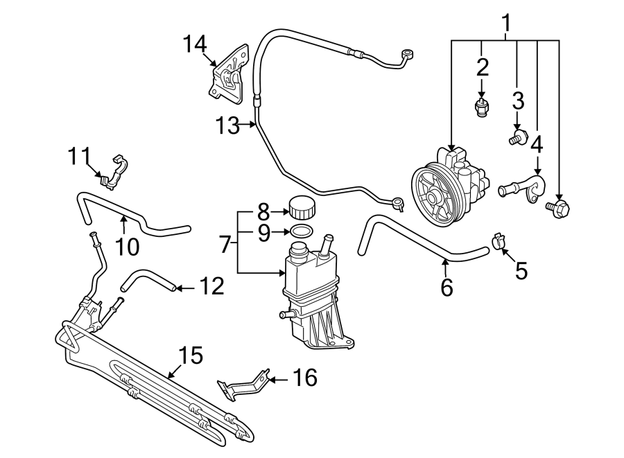 Mazda MX5 Miata Power Steering Reservoir Hose. GEAR, HOSES, PUMP