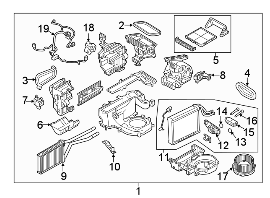 2017 Mazda MX-5 Miata Hvac blend door actuator. Temperature, make